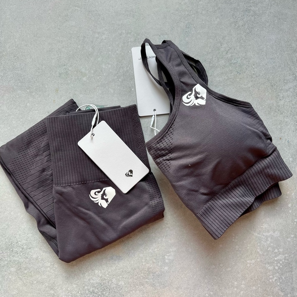 Women’s Best leggings + matching bra set. New with tags. Never worn.